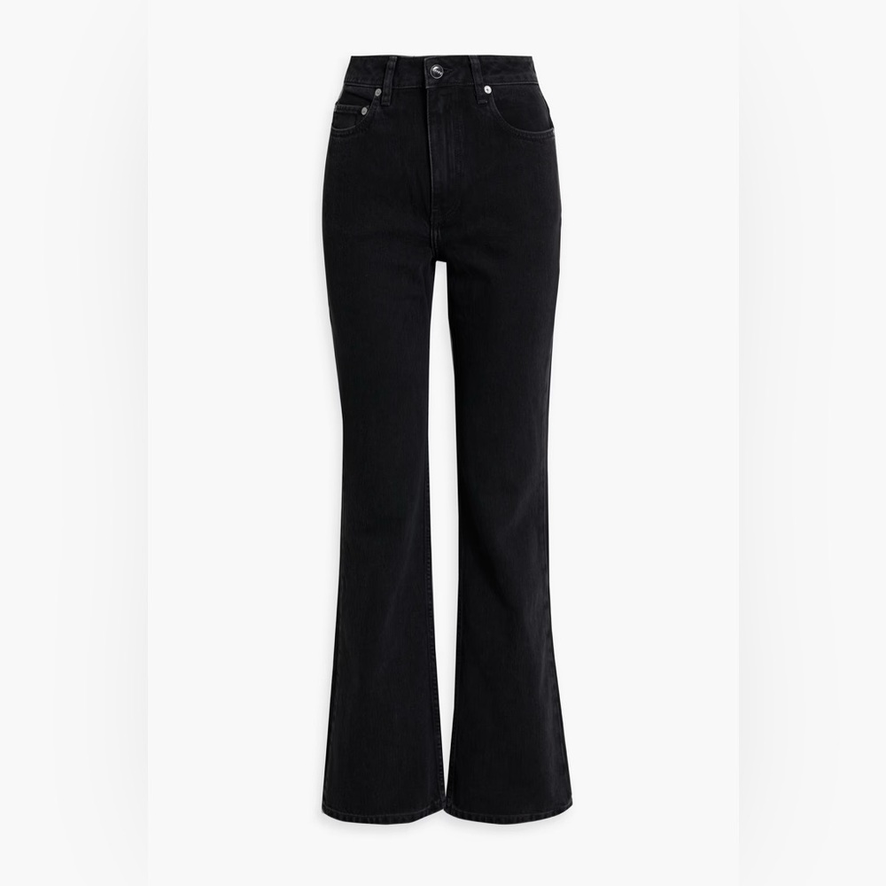 Ganni Betzy High-Rise Flared Jeans Black - Picture 3 of 11
